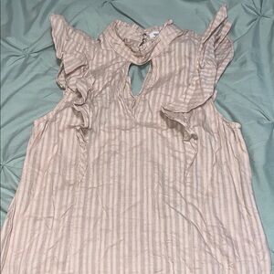 BCBG Blush Ruffle Blouse